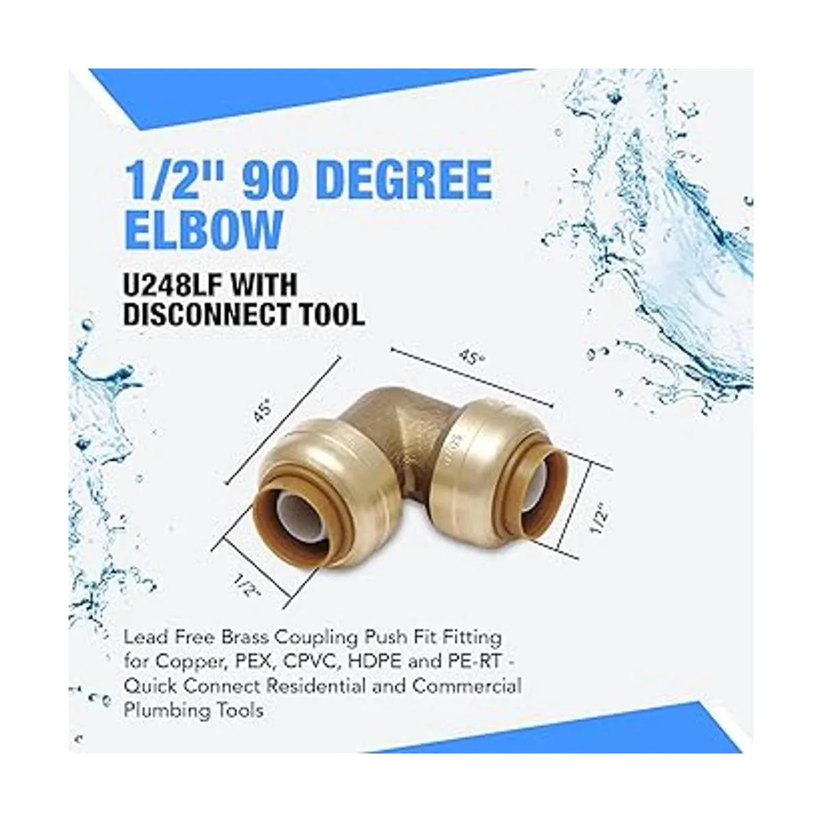 Codo de 90 grados U248LF de 12 pulgada con herramienta de_2