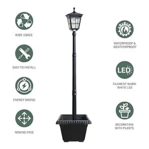 Kemeco ST4311AHP Lámpara solar de aluminio fundido de 6_3