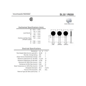 Ametherm SL32 1R030 paquete de 2 termistor NTC SG379_2