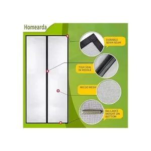 Homearda Mosquitero magnético de fibra de vidrio para_5