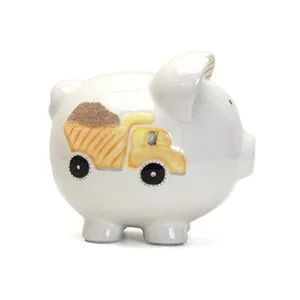 Child to Cherish Alcancía de cerámica para niños camión_2