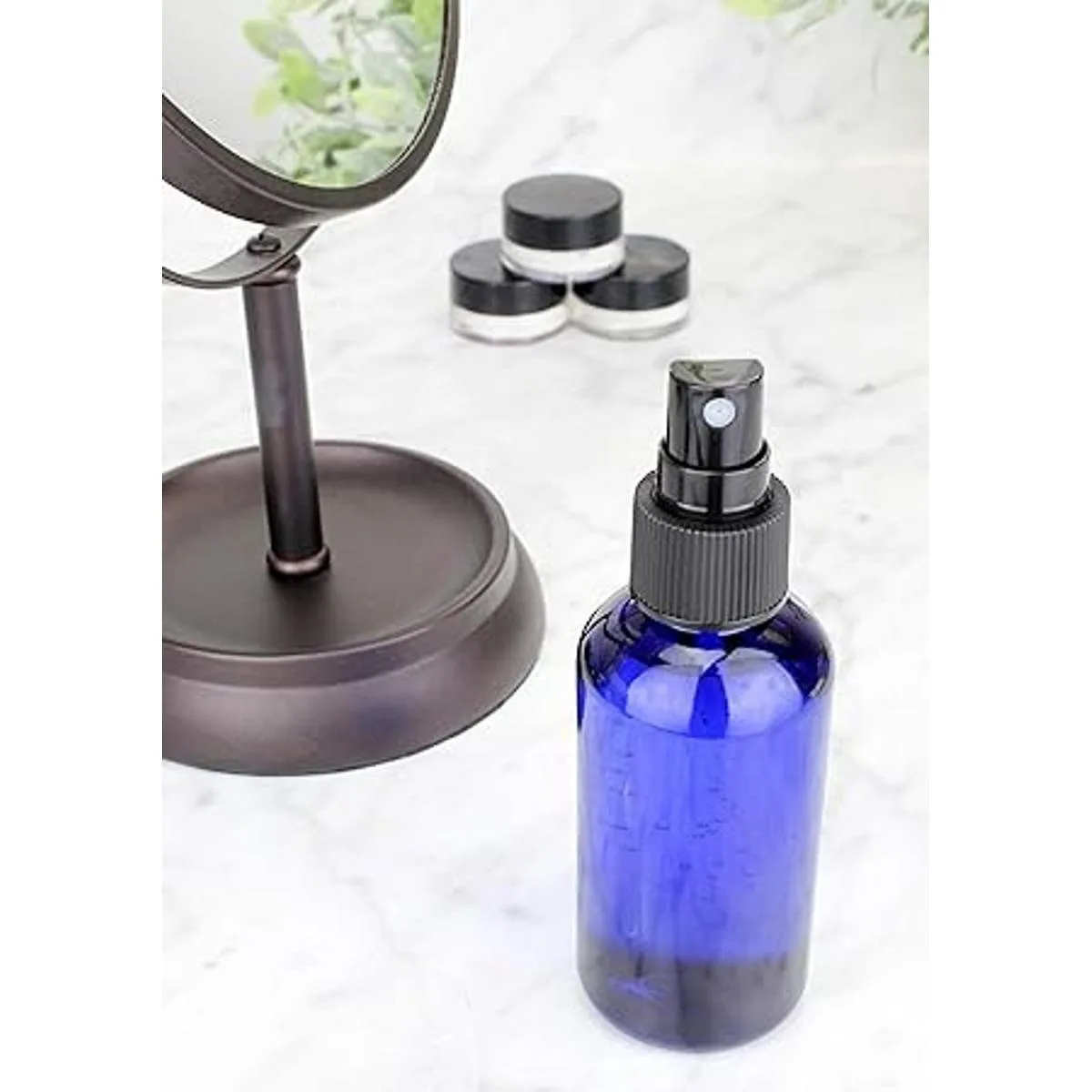 Botellas de espray de niebla fina de plástico azul de 4_6