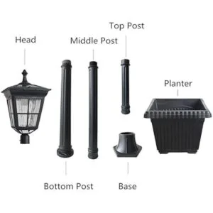 Kemeco ST4311AHP Lámpara solar de aluminio fundido de 6_5