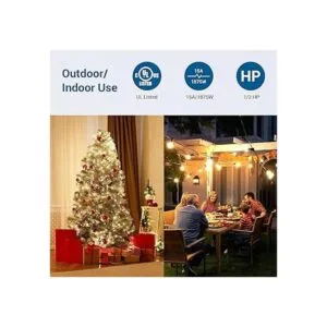 DEWENWILS Temporizador de exterior para luces impermeable_6