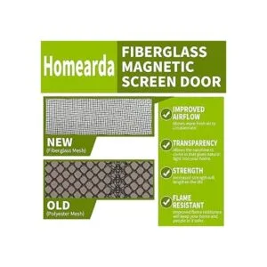 Homearda Mosquitero magnético de fibra de vidrio para_4