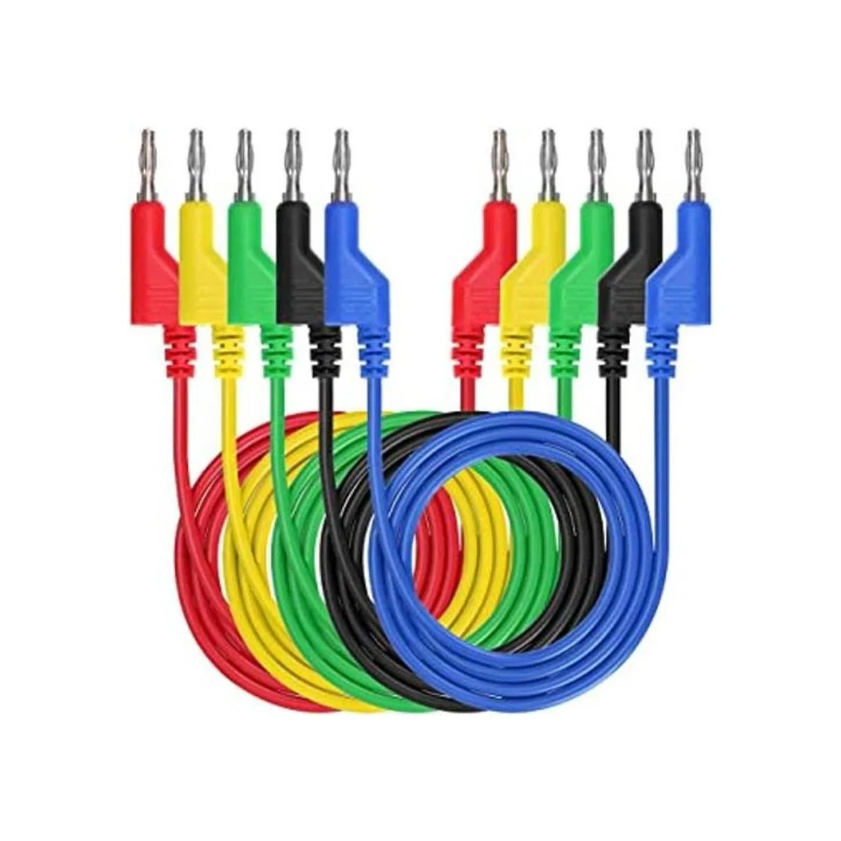 Sumnacon Juego de 5 cables de prueba de enchufe de plátano_1