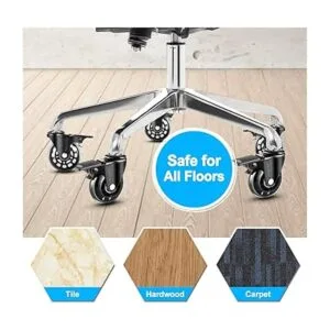 AGPTEK Ruedas para silla de oficina resistentes con_7