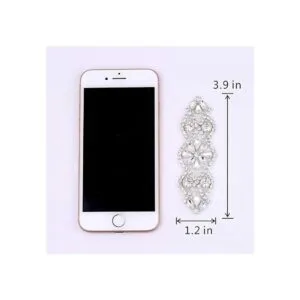 2 apliques de novia de diamantes de imitación para ajuar_3