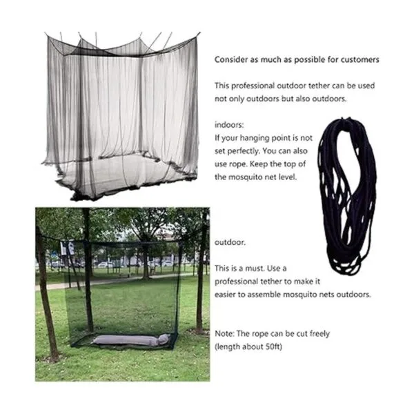 Comtelek Mosquitera para toldo de cama cuatro cortinas de_4