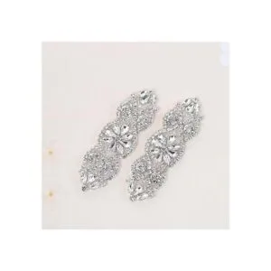 2 apliques de novia de diamantes de imitación para ajuar_5