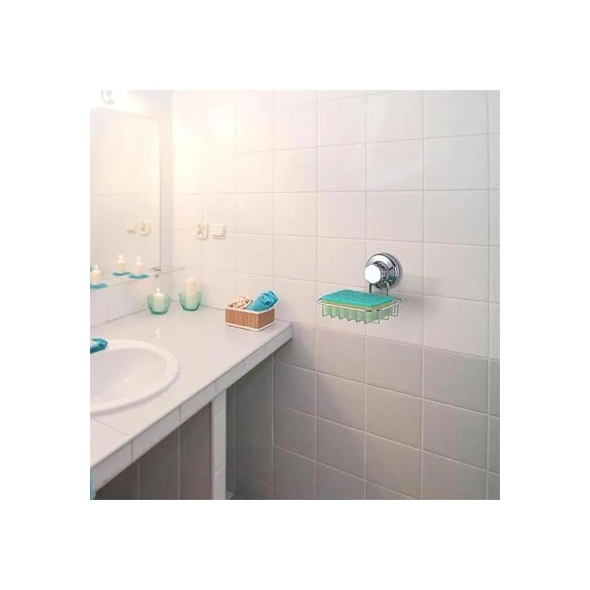 SANNO Soporte para jabonera con ventosa al vacío bandeja_5