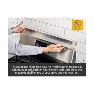 StoveShelf Estante magnético para estufa de cocina_2