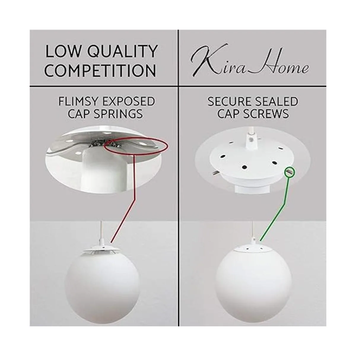 Kira Home Ceres Lámpara colgante moderna de mediados de_3