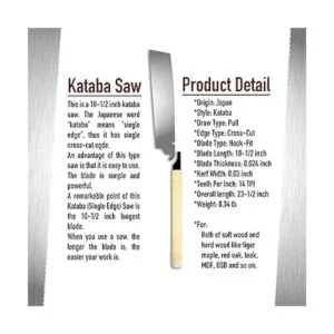 SUIZAN Sierra de mano japonesa Kataba Filo por un lado_3