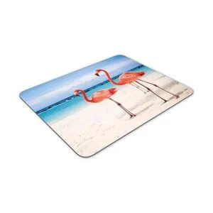 Flamencos Walking on the beach mouse pad Mousepad se_2
