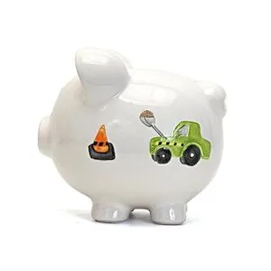 Child to Cherish Alcancía de cerámica para niños camión_4
