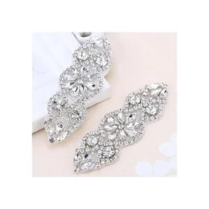 2 apliques de novia de diamantes de imitación para ajuar_2