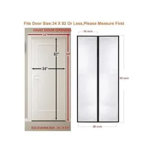 Homearda Mosquitero magnético de fibra de vidrio para_3