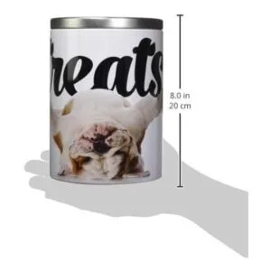 Paw Prints Tin Treat Container Bulldog_7