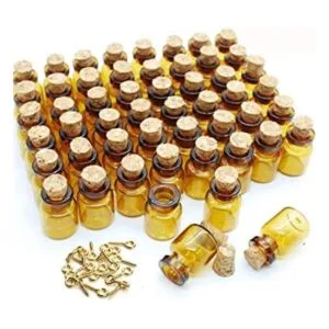 Botellas de cristal pequeñas de 0.0 fl oz con corchos de_1