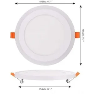 BOLXZHU Luces de techo LED redondas de doble color_2