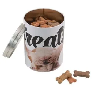Paw Prints Tin Treat Container Bulldog_4