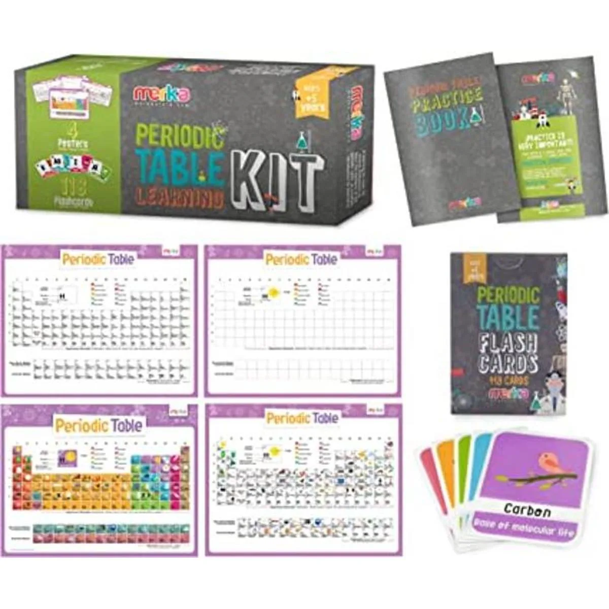 Kids Afiche tabla periódica 22x17 118 tarjetas con_1