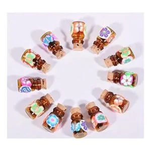 Botellas de cristal pequeñas de 0.0 fl oz con corchos de_6