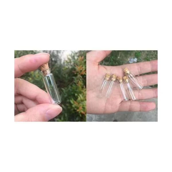 Botellas pequeñas de cristal transparentes de 0.0 fl oz_5