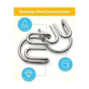 Coogam Juego de 16 rompecabezas de alambre de metal con_6