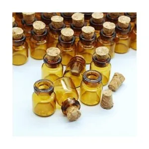 Botellas de cristal pequeñas de 0.0 fl oz con corchos de_2