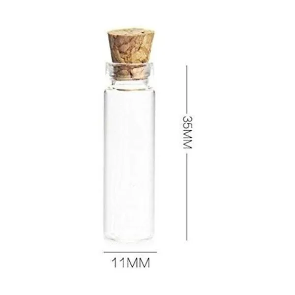 Botellas pequeñas de cristal transparentes de 0.0 fl oz_3