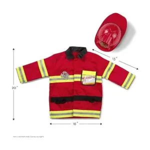 Melissa Doug Conjunto de disfraz de jefe de bomberos_4