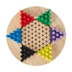 Hey Juego de juego de damas chinas con tablero de madera_1