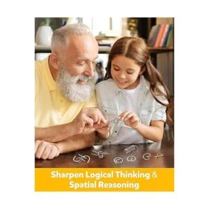 Coogam Juego de 16 rompecabezas de alambre de metal con_4