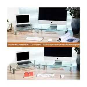 Elevador de monitor de computadora transparente con altura_2