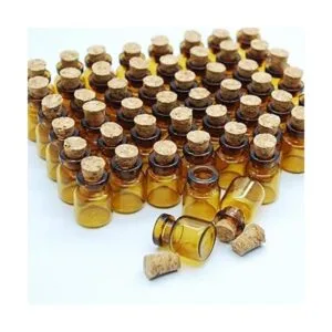 Botellas de cristal pequeñas de 0.0 fl oz con corchos de_3