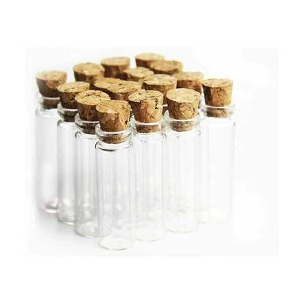 Botellas pequeñas de cristal transparentes de 0.0 fl oz_2