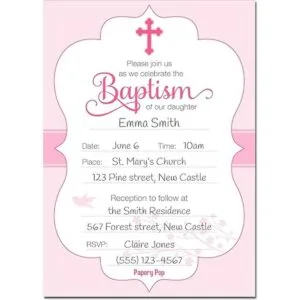 30 Bautismo invitaciones Girl con sobres Celebración_3