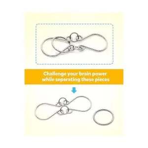 Coogam Juego de 16 rompecabezas de alambre de metal con_3