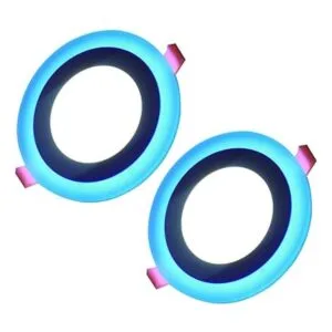 BOLXZHU Luces de techo LED redondas de doble color_1