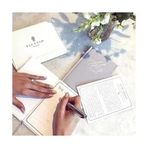 FLUYTCO Libro de votos de boda Keepsakes juego de 2_6