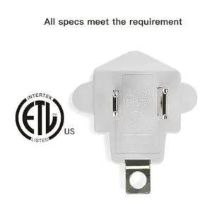 JACKYLED Clavija convertidora de 3 a 2 navajas adaptador_2