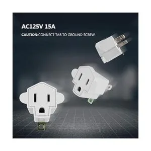 JACKYLED Clavija convertidora de 3 a 2 navajas adaptador_5