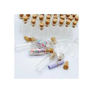 Botellas pequeñas de cristal transparentes de 0.0 fl oz_6