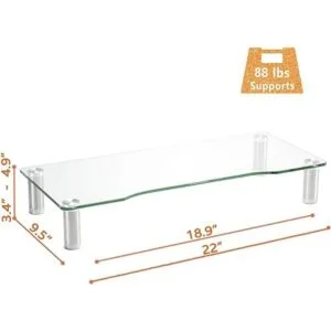 Elevador de monitor de computadora transparente con altura_3