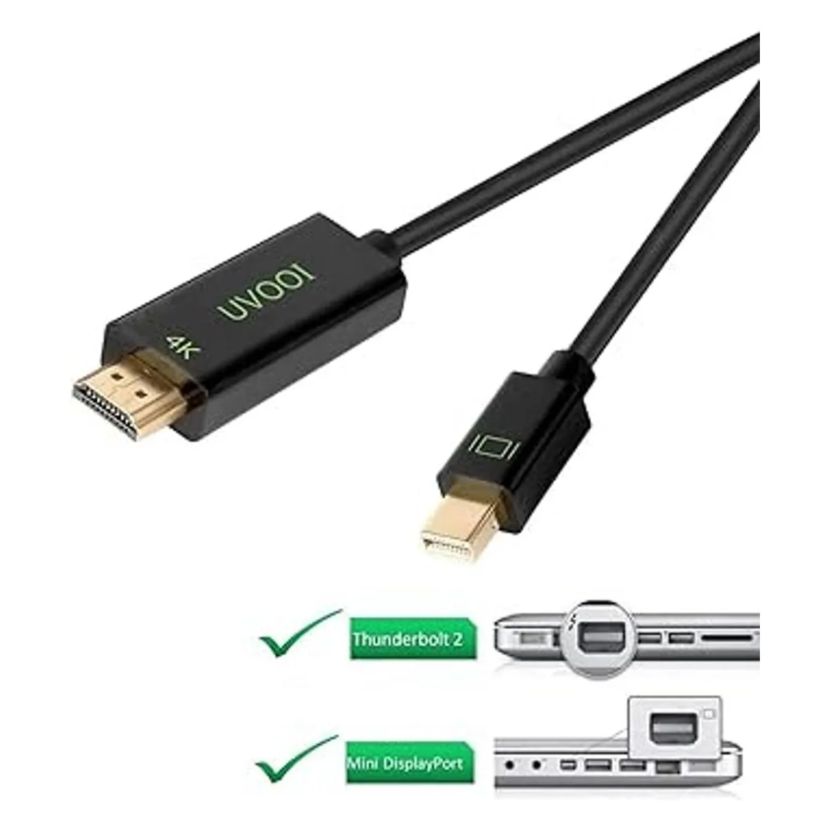 Mini DisplayPort a HDMI Cable de 6 pies paquete de 2_2