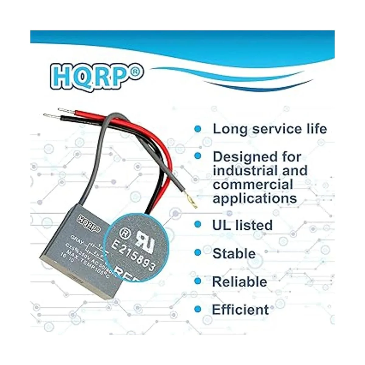 HQRP Kit de condensador de ventilador de techo CBB61_6