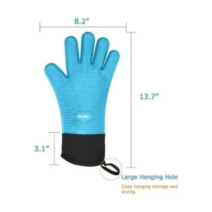 Auzilar Guantes de cocina de silicona guantes resistentes_3