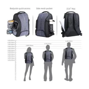 Beschoi Mochila impermeable para cámara bolsa de_6